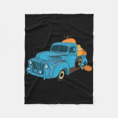 Herfst Pumpkin Harvest Time Old Pickup Boerderij T Fleece Deken (Voorkant)