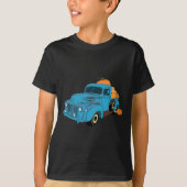 Herfst Pumpkin Harvest Time Old Pickup Boerderij T T-shirt (Voorkant)