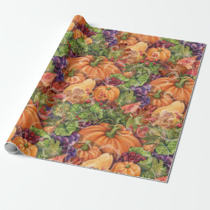 Herfst Pumpkin Harvest Wrapping Paper Gift Wrap Cadeaupapier