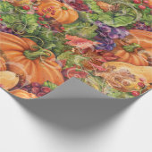 Herfst Pumpkin Harvest Wrapping Paper Gift Wrap Cadeaupapier (Hoek)