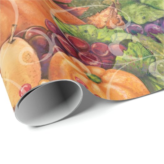 Herfst Pumpkin Harvest Wrapping Paper Gift Wrap Cadeaupapier (Rol Hoek)