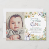 Herfst Pumpkin herfst eerste dag uitnodiging (Voorkant)