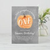 Herfst Pumpkin herfst eerste uitnodiging op zaterd (Staand voorkant)