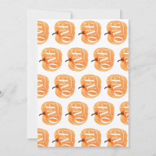 Herfst Pumpkin herfst eerste uitnodiging op zaterd (Achterkant)