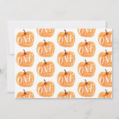 Herfst Pumpkin herfst eerste uitnodiging op zaterd (Achterkant)