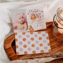 Herfst Pumpkin herfst eerste uitnodiging op zaterd