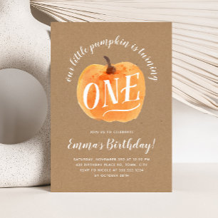 Herfst Pumpkin herfst eerste uitnodiging op zaterd