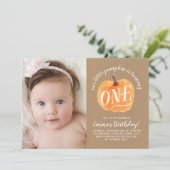 Herfst Pumpkin herfst eerste uitnodiging op zaterd (Staand voorkant)