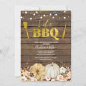 Herfst Pumpkin I do BBQ Couple Shower Invitation Kaart (Voorkant)