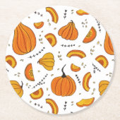 Herfst Pumpkin in het Oostenrijkse najaar Ronde Kartonnen Onderzetter (Voorkant)