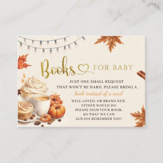 Herfst Pumpkin is het brouwen van Coffee Leave Boe Informatiekaartje (Voorkant)