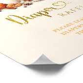 Herfst Pumpkin is het brouwen van koffie laat luie Poster (Hoek)