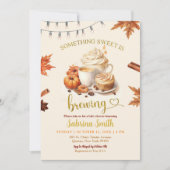 Herfst Pumpkin is het brouwen van koffiebladeren B Kaart (Voorkant)