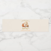 Herfst Pumpkin is het brouwen van koffiebladeren B Waterfles Etiket (Enkel label)