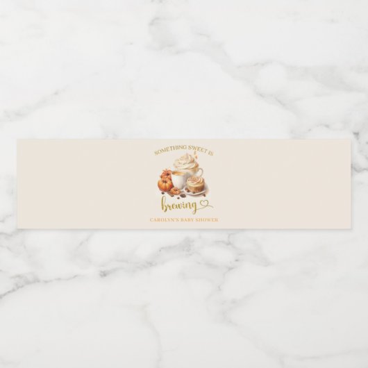 Herfst Pumpkin is het brouwen van koffiebladeren B Waterfles Etiket (Enkel label)