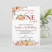 Herfst Pumpkin is niet haar ouderwetse verjaardag Kaart (Staand voorkant)