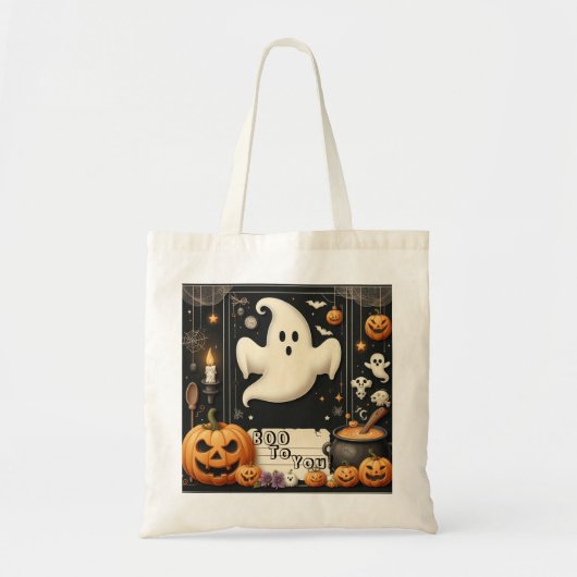 Herfst Pumpkin Jack Crew Spooky Halloween Tote Bag (Voorkant)