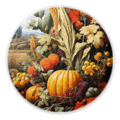 Herfst Pumpkin Keramische Knop (Voorkant)