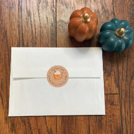 Herfst Pumpkin Latte Mok Return Address Stickers