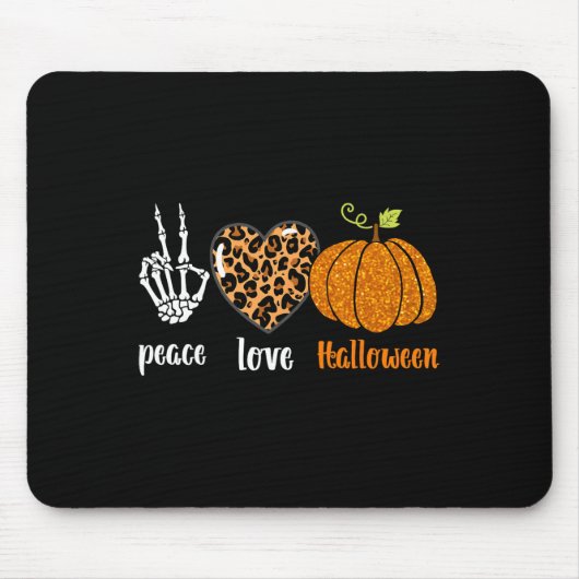 Herfst Pumpkin Leopard Halloween Muismat (Voorkant)
