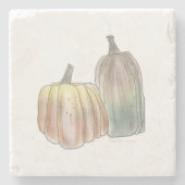 Herfst Pumpkin Marble Trivet Stenen Onderzetter (Voorkant)