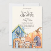 Herfst Pumpkin Mushroom Baby shower Kaart (Voorkant)