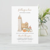 Herfst Pumpkin Neutral Nursery Baby shower Kaart (Staand voorkant)
