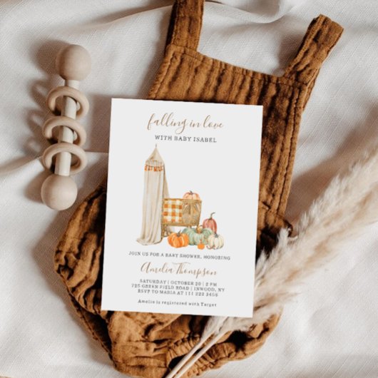 Herfst Pumpkin Neutral Nursery Baby shower Kaart
