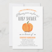 Herfst Pumpkin Ombre | Uitnodiging tot Baby shower (Voorkant)
