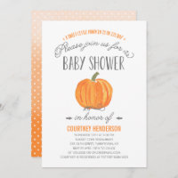 Herfst Pumpkin Ombre | Uitnodiging tot Baby shower