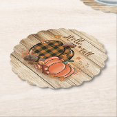 Herfst Pumpkin-Onderzetter Kartonnen Onderzetters (Gekanteld)