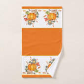 Herfst Pumpkin owl en kikker Bad Handdoek (Handdoek)