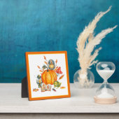 Herfst Pumpkin owl en kikker Fotoplaat (Insitu)