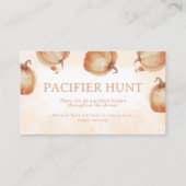 Herfst Pumpkin Pacifier Hunt Game Informatiekaartje (Voorkant)