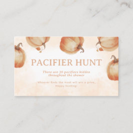 Herfst Pumpkin Pacifier Hunt Game Informatiekaartje