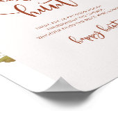 Herfst pumpkin Pacifier jacht baby shower game Pos Poster (Hoek)