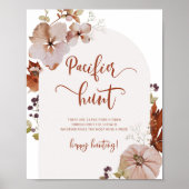 Herfst pumpkin Pacifier jacht baby shower game Pos Poster (Voorkant)