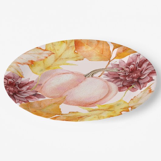  Herfst Pumpkin Papieren Bordje (Gekanteld)