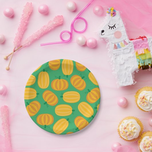 Herfst Pumpkin Patch 1e verjaardag Papieren Bordje (Feest)