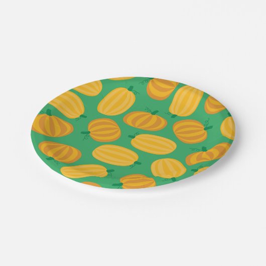 Herfst Pumpkin Patch 1e verjaardag Papieren Bordje (Gekanteld)