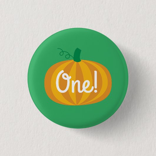 Herfst Pumpkin Patch 1e verjaardag Ronde Button 3,2 Cm (Voorkant)