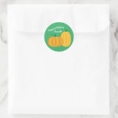 Herfst Pumpkin Patch 1e verjaardag Ronde Sticker (Tas)