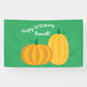 Herfst Pumpkin Patch 1e verjaardag Spandoek