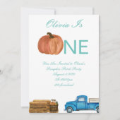 Herfst Pumpkin Patch 1e verjaardagsfeestkaart Save The Date (Voorkant)