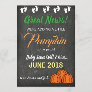 Herfst Pumpkin Patch Baby Zwangerschap Aankondigin Aankondiging