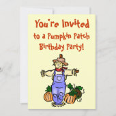 Herfst Pumpkin Patch Birthday Party Kaart (Voorkant)