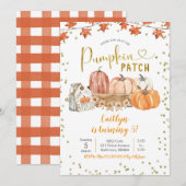 Herfst Pumpkin Patch Birthday Uitnodiging (Voorkant / Achterkant)