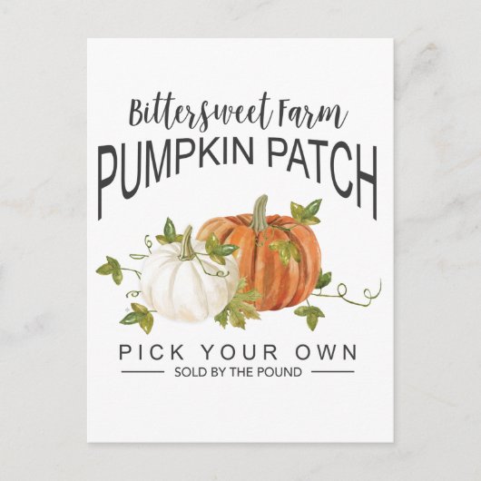 HERFST PUMPKIN PATCH BRIEFKAART (Voorkant)