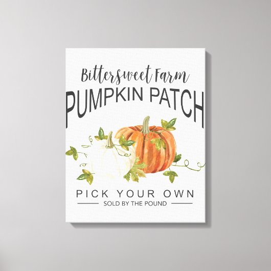 HERFST PUMPKIN PATCH CANVAS AFDRUK (Voorkant)