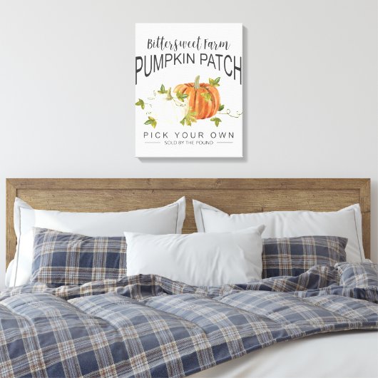 HERFST PUMPKIN PATCH CANVAS AFDRUK (Insitu (Slaapkamer))